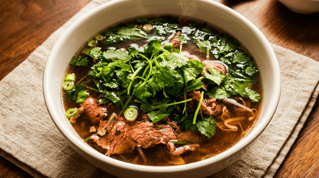 Thai Beef Noodle Soup.