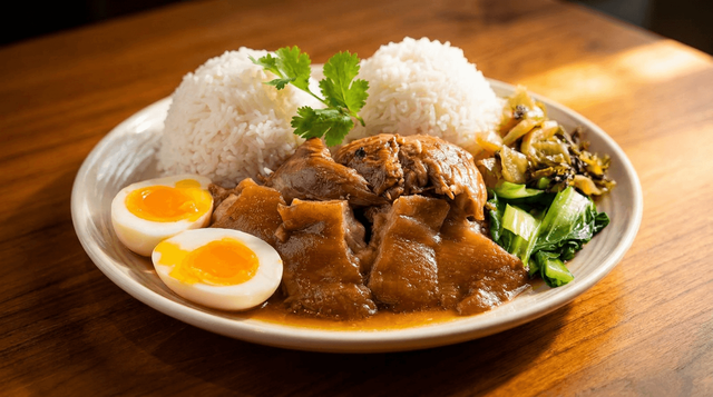 Stewed Pork Hock with Rice.